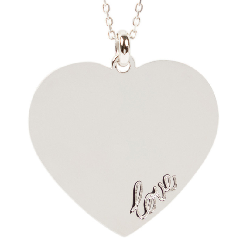 Love cuore collana in argento personalizzato