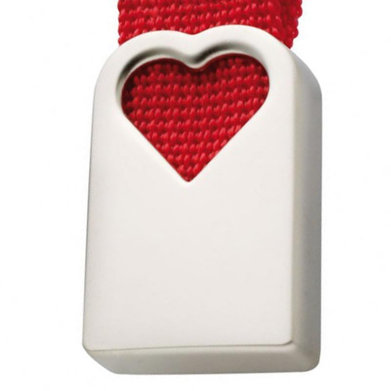 Keyring inciso cuore rosso