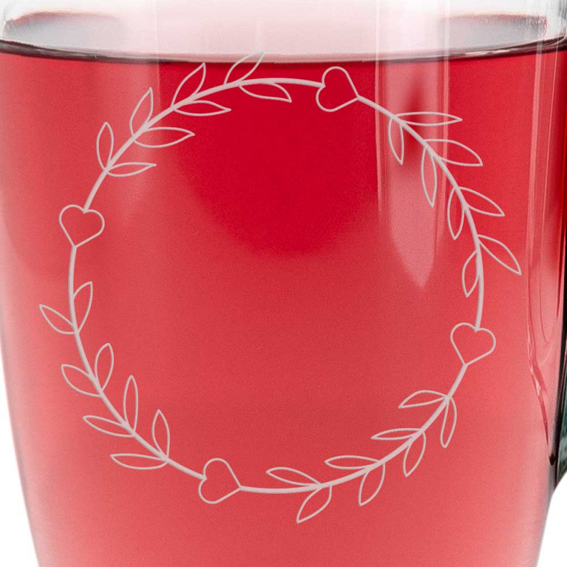 Tazza di tè cuore personalizzato