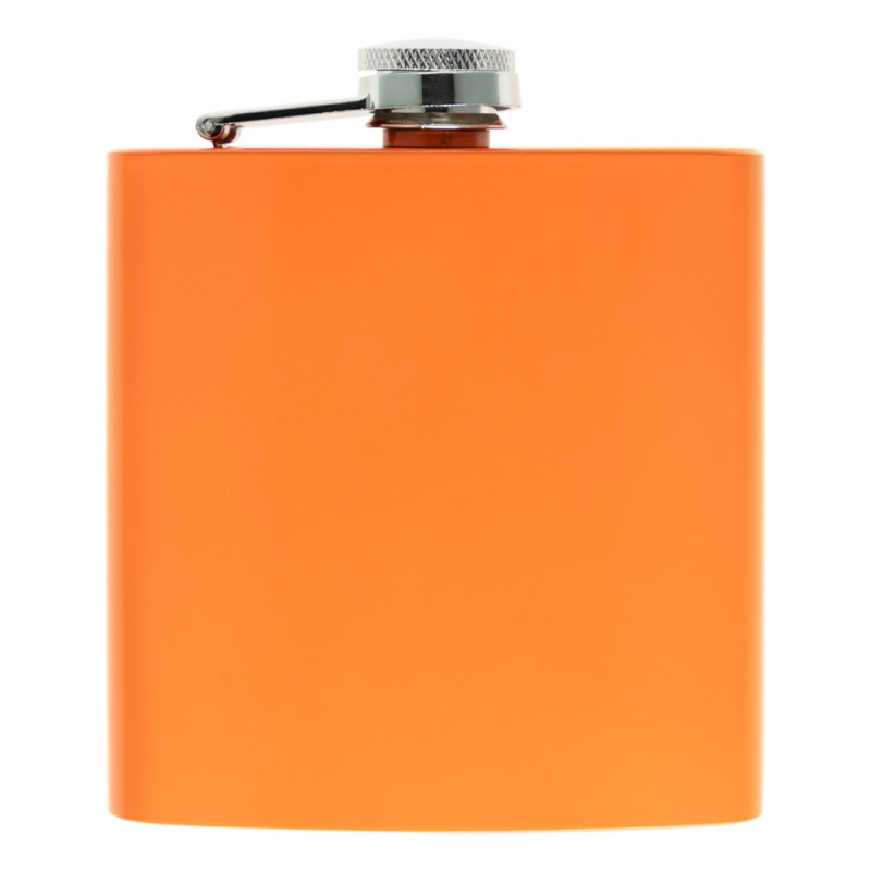 Flask in acciaio inciso arancio