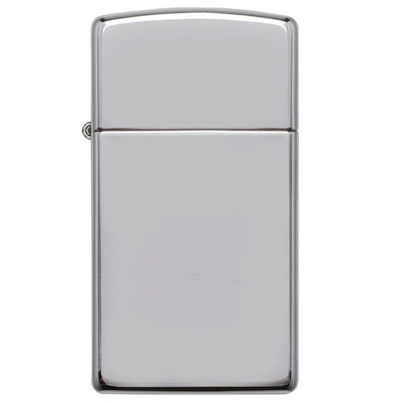 Zippo argento sottile leggero inciso